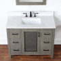 Altair Hadiya 42" Single Bathroom Vanity Set with Aosta White Composite Stone Countertop