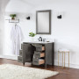 Altair Hadiya 42" Single Bathroom Vanity Set with Aosta White Composite Stone Countertop