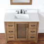 Altair Hadiya 42" Single Bathroom Vanity Set with Aosta White Composite Stone Countertop