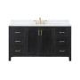Altair Hadiya 60" Single Bathroom Vanity Set with Aosta White Composite Stone Countertop