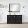 Altair Hadiya 60" Single Bathroom Vanity Set with Aosta White Composite Stone Countertop