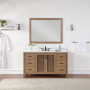 Altair Hadiya 60" Single Bathroom Vanity Set with Aosta White Composite Stone Countertop