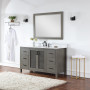 Altair Hadiya 60" Single Bathroom Vanity Set with Aosta White Composite Stone Countertop