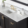 Altair Hadiya 60" Single Bathroom Vanity Set with Aosta White Composite Stone Countertop