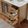 Altair Hadiya 60" Single Bathroom Vanity Set with Aosta White Composite Stone Countertop