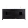 Altair Hadiya 72" Double Bathroom Vanity Set with Aosta White Composite Stone Countertop