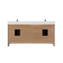 Altair Hadiya 72" Double Bathroom Vanity Set with Aosta White Composite Stone Countertop