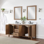 Altair Hadiya 72" Double Bathroom Vanity Set with Aosta White Composite Stone Countertop