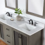 Altair Hadiya 72" Double Bathroom Vanity Set with Aosta White Composite Stone Countertop