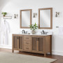 Altair Hadiya 72" Double Bathroom Vanity Set with Aosta White Composite Stone Countertop