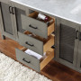 Altair Hadiya 72" Double Bathroom Vanity Set with Aosta White Composite Stone Countertop