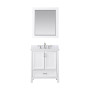 Altair Isla 30" Single Bathroom Vanity Set with Aosta White Engineered Stone Countertop