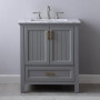 Altair Isla 30" Single Bathroom Vanity Set with Aosta White Engineered Stone Countertop
