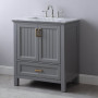 Altair Isla 30" Single Bathroom Vanity Set with Aosta White Engineered Stone Countertop
