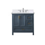 Altair Isla 36" Single Bathroom Vanity Set with Aosta White Engineered Stone Countertop