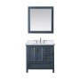 Altair Isla 36" Single Bathroom Vanity Set with Aosta White Engineered Stone Countertop