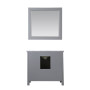 Altair Isla 36" Single Bathroom Vanity Set with Aosta White Engineered Stone Countertop
