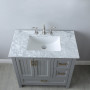 Altair Isla 36" Single Bathroom Vanity Set with Aosta White Engineered Stone Countertop
