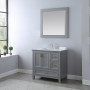 Altair Isla 36" Single Bathroom Vanity Set with Aosta White Engineered Stone Countertop