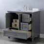 Altair Isla 36" Single Bathroom Vanity Set with Aosta White Engineered Stone Countertop