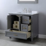 Altair Isla 36" Single Bathroom Vanity Set with Aosta White Engineered Stone Countertop
