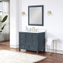 Altair Isla 42" Single Bathroom Vanity Set with Aosta White Engineered Stone Countertop
