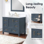Altair Isla 42" Single Bathroom Vanity Set with Aosta White Engineered Stone Countertop