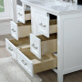 Altair Isla 42" Single Bathroom Vanity Set with Aosta White Engineered Stone Countertop