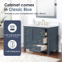 Altair Isla 42" Single Bathroom Vanity Set with Aosta White Engineered Stone Countertop