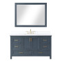 Altair Isla 60" Single Bathroom Vanity Set with Aosta White Engineered Stone Countertop