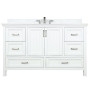 Altair Isla 60" Single Bathroom Vanity Set with Aosta White Engineered Stone Countertop