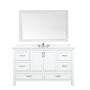 Altair Isla 60" Single Bathroom Vanity Set with Aosta White Engineered Stone Countertop