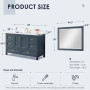 Altair Isla 60" Single Bathroom Vanity Set with Aosta White Engineered Stone Countertop