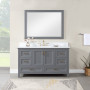 Altair Isla 60" Single Bathroom Vanity Set with Aosta White Engineered Stone Countertop