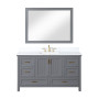 Altair Isla 60" Single Bathroom Vanity Set with Aosta White Engineered Stone Countertop