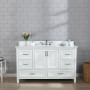 Altair Isla 60" Single Bathroom Vanity Set with Aosta White Engineered Stone Countertop