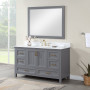 Altair Isla 60" Single Bathroom Vanity Set with Aosta White Engineered Stone Countertop