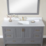 Altair Isla 60" Single Bathroom Vanity Set with Aosta White Engineered Stone Countertop