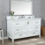 Altair Isla 60" Single Bathroom Vanity Set with Aosta White Engineered Stone Countertop