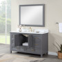 Altair Isla 60" Single Bathroom Vanity Set with Aosta White Engineered Stone Countertop