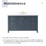 Altair Isla 60" Single Bathroom Vanity Set with Aosta White Engineered Stone Countertop