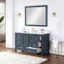Altair Isla 60" Single Bathroom Vanity Set with Aosta White Engineered Stone Countertop