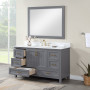 Altair Isla 60" Single Bathroom Vanity Set with Aosta White Engineered Stone Countertop