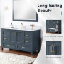 Altair Isla 60" Single Bathroom Vanity Set with Aosta White Engineered Stone Countertop