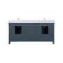 Altair Isla 72" Double Bathroom Vanity Set with Aosta White Engineered Stone Countertop