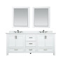 Altair Isla 72" Double Bathroom Vanity Set with Aosta White Engineered Stone Countertop