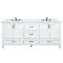 Altair Isla 72" Double Bathroom Vanity Set with Aosta White Engineered Stone Countertop