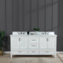 Altair Isla 72" Double Bathroom Vanity Set with Aosta White Engineered Stone Countertop