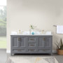 Altair Isla 72" Double Bathroom Vanity Set with Aosta White Engineered Stone Countertop