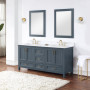 Altair Isla 72" Double Bathroom Vanity Set with Aosta White Engineered Stone Countertop